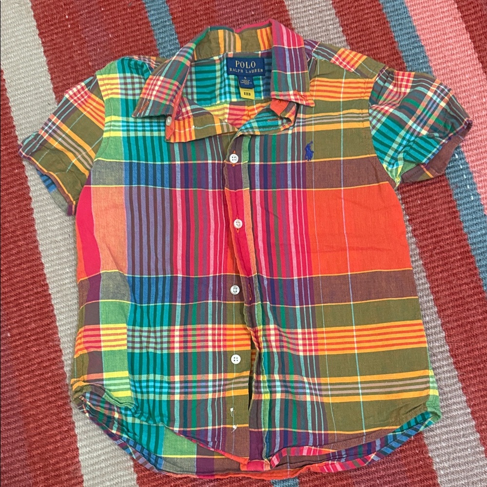 Polo by Ralph Lauren Colorful Plaid Kids Button Down Shirt